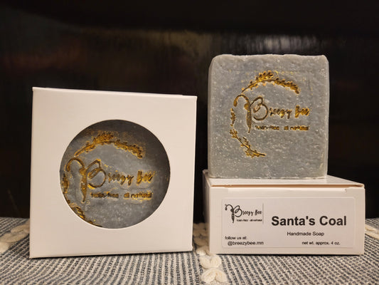 "Santa's Coal" handmade soap